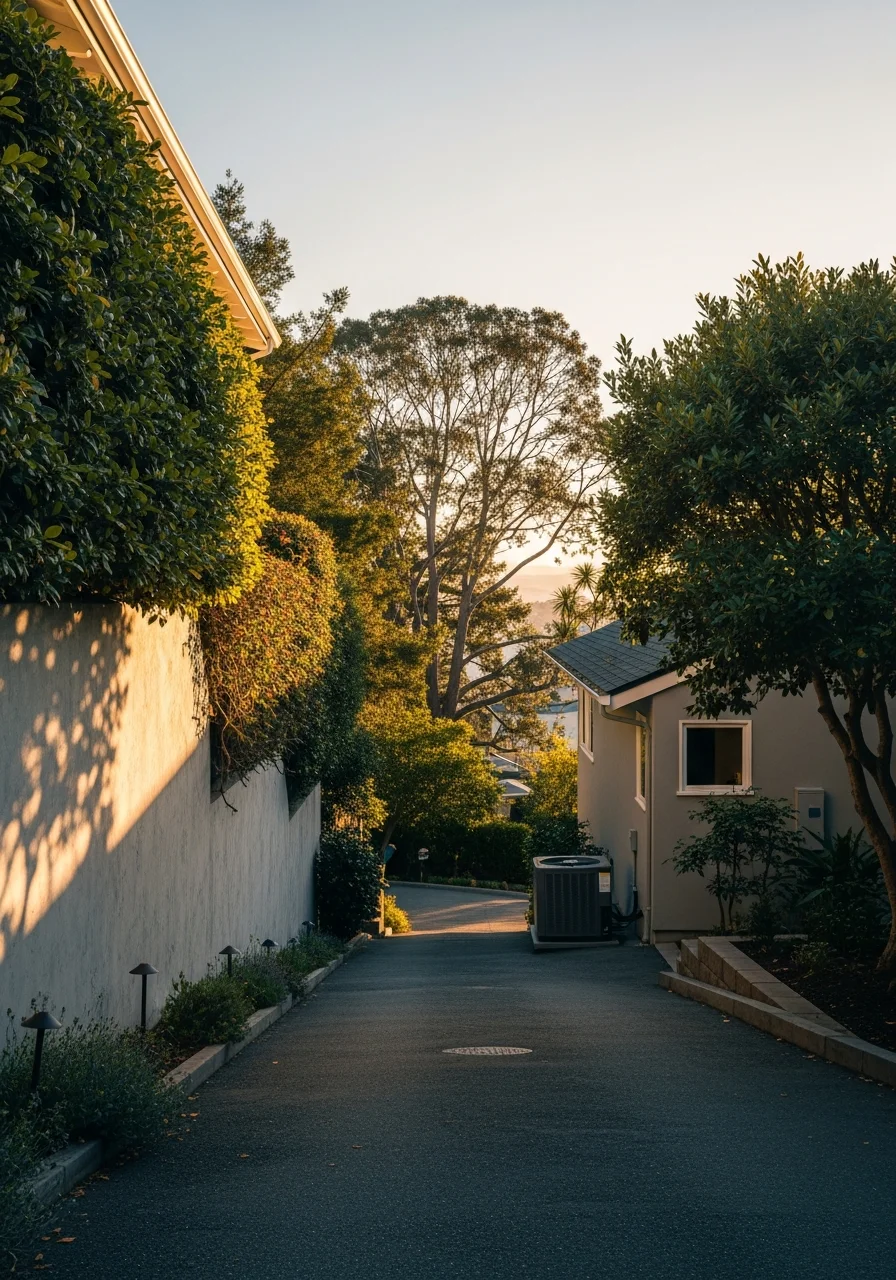 Sausalito residential property showing quality construction with hillside setting and natural surroundings.